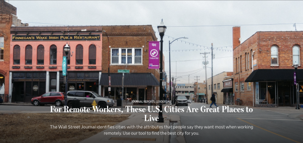 Wall Street Journal Places Lafayette #5 in U.S. for Remote Workers