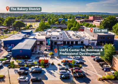 The Bakery District in Fort Smith, AR is home to The Mill and the UAFS Center for Business Professional Developent.