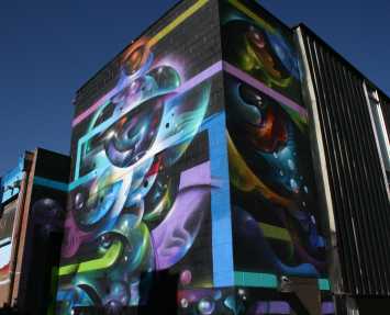 Street art in Denver's River North Art District.