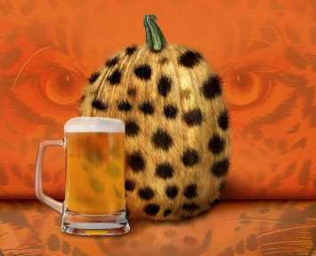 Taps and Tails at the Denver Zoo Design - beer with leopard background