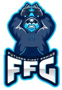 Futures First Gaming logo, including a polar bear playing video games.
