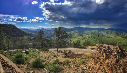 Buffalo Bill Museum Observation Deck on Lookout Mountain of the front range and Lariat Loop roadway