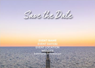 Save the Date Coastal Sunset