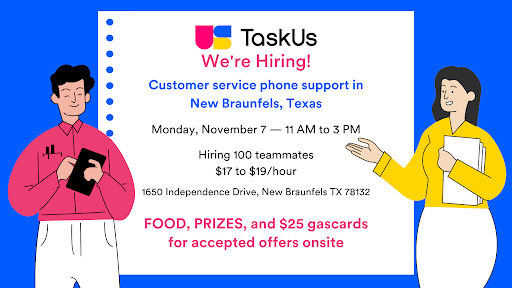 TaskUs Hiring Event November 7th