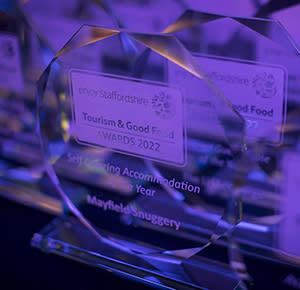 The trophies from the 2022 awards event