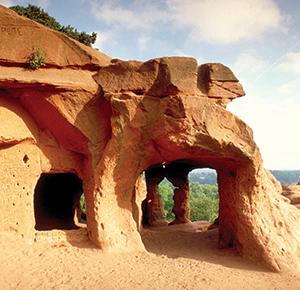 The sandstone caves at Kinver Edge, Staffordshire