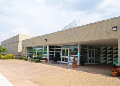 Exterior of Chinn Aquatics & Fitness Center building