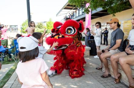 Traditional lion dance at Asian Heritage Celebration May 2022