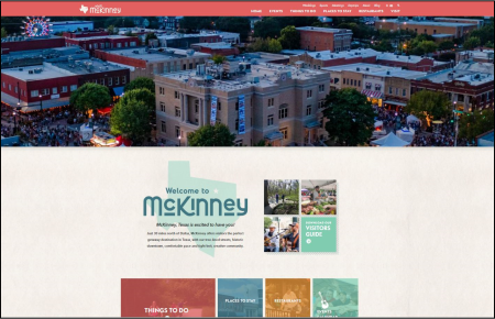 Screenshot of homepage