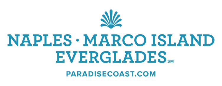 Naples Marco Island Everglades Paradise Coast logo (blue text)
