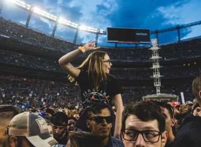 Fans at Metallica concert at Mile High Stadium, Denver, Colorado
