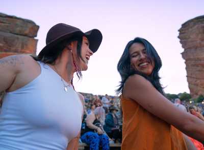 dancing at Red Rocks