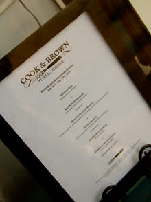 cook and brown menu
