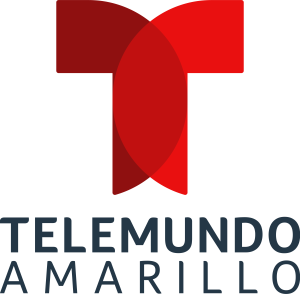 Logo for Telemundo Amarillo, a red "T" with the text "Telemundo Amarillo"