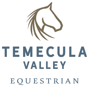 Temecula Valley Equestrian logo is outline of horse head