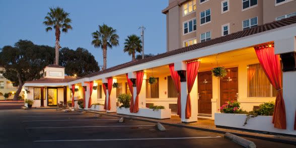 Exterior of The Millwood at night