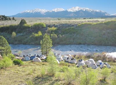 camping along the river
