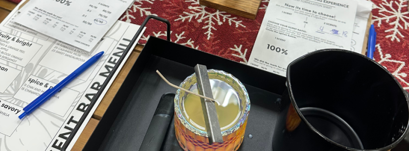 clean slate botanicals candle pouring experience