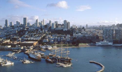 Aerial view of the pier