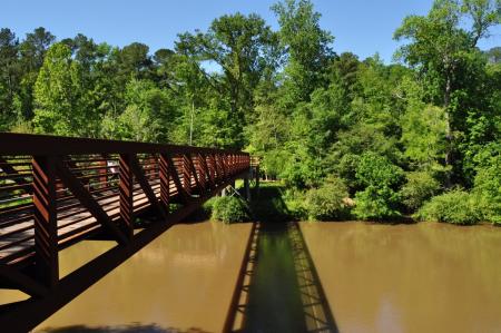 A bridge along the Clayton River Walk in Clayton, NC.