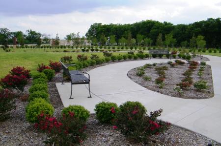 Seating area at Crape Myrtle Park 2011