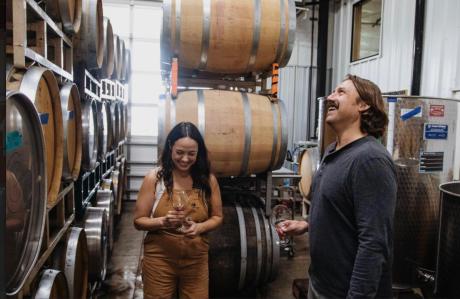Division Wine with Tom and Kate in the Cellar
