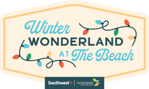 Winter Wonderland at The Beach log with Southwest and MYR logos