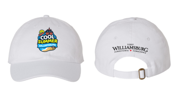 White Baseball Hat for Cool Summer Savings Pass Prize
