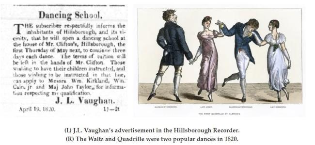 Advertisement Dancing School - J. . Vaughan