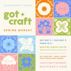 [ID: got craft - spring market poster.]