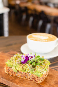 Rooted avo toast and coffee