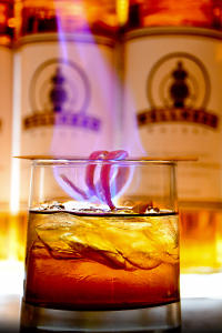 Wellhead Burning Man flaming drink at Syntax Spirits Distillery & Cocktail Bar