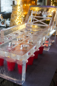 Game carved out of ice at The Lagoon Ice Bar