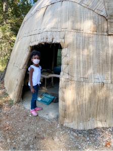 Daughter in a hut