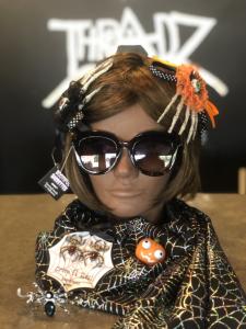 Halloween accessories (sunglasses, scarf, hair clips, etc) from Threadz