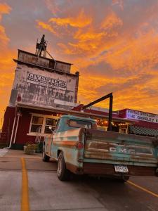 Sunset outside Syntax Spirits