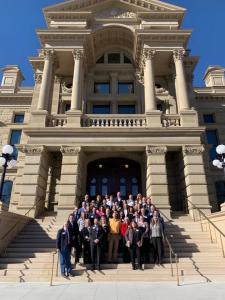 Wyoming Leadership group on steps