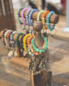 Bracelets on display at Folly Boutique in Knoxville, TN
