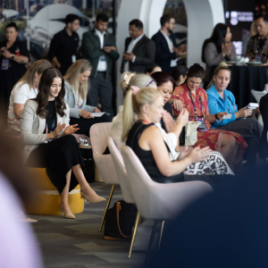 Delegates at conference, Adelaide Convention Centre. Adelaide, South Australia