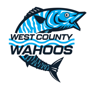 West County Wahoos swim team logo of a fish.