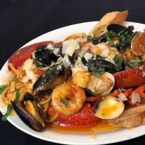 Plate of seafood at Landy's Restaurant in Punta Gorda/Englewood Beach