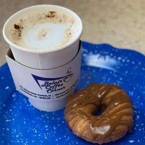 coffee and donut from Belair Donuts