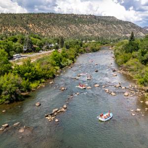 Rafting on the Animas River During Summer Near Memorial Park
