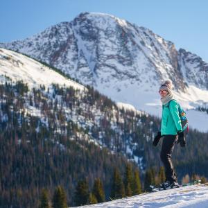 Snowshoeing on Little Molas Lake and Molas Pass During Winter