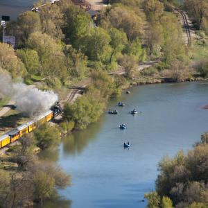 Train by Animas river
