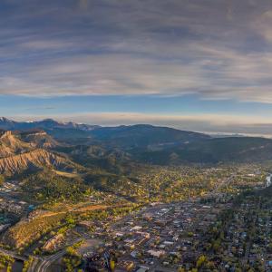 Downtown Durango, Colorado from the Air