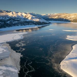 Vallecito Reservoir in the winter