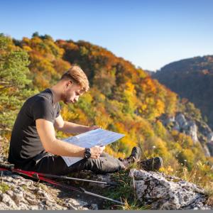 Looking at Map on the Colorado Trail