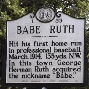 Babe Ruth Historic Marker