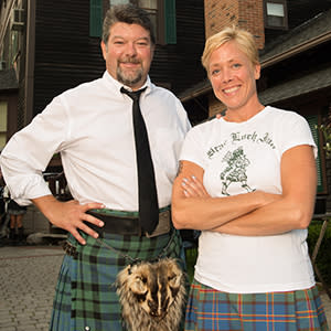Valerie from the Brae Loch Inn with husband Jimmy